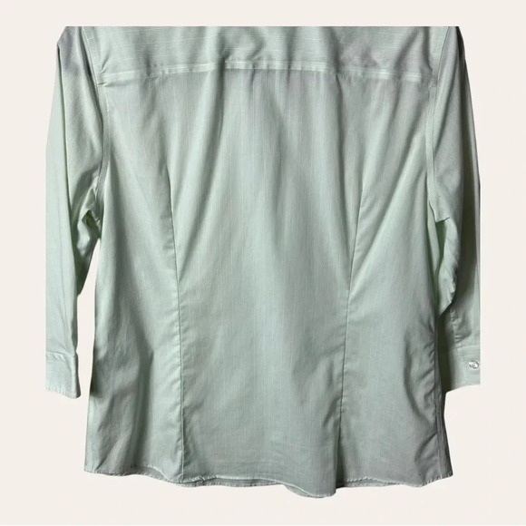 0720. EDDIE‎ BAUER BUTTON UP WRINKLE RESISTANT TOP COLLAR SIZE LARGE MINT GREEN - Picture 10 of 10